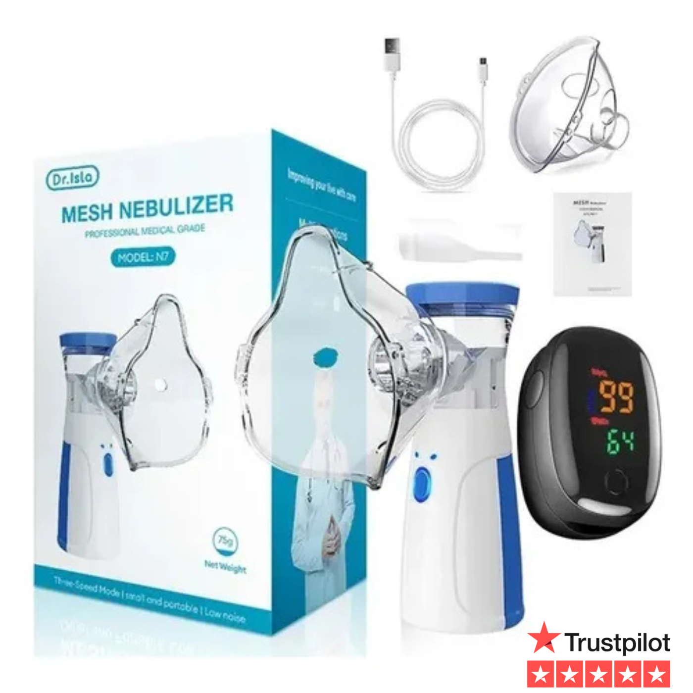 Astma Inhalator – Portabel Nebulisator för Barn & Vuxna